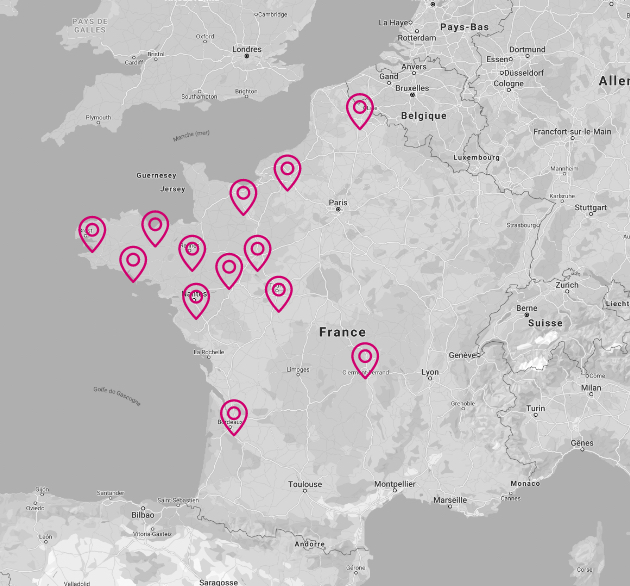 Carte de France des Dorcelstore